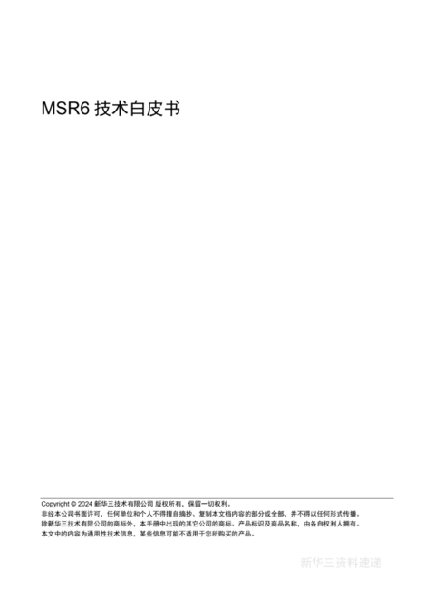 新华三：2024年MSR6技术白皮书